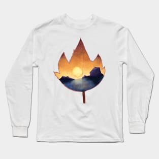 Ocean Sunset Leaf Long Sleeve T-Shirt